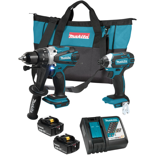 Ensemble visseuse &agrave; chocs et perceuse-visseuse &agrave; chocs sans fil LXT, Lithium-ion, 18 V St. Lawrence Industrial & Safety Supply