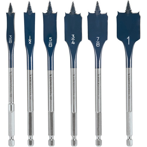 Daredevil&reg; Spade Bit Set, 6 Pieces St. Lawrence Industrial & Safety Supply