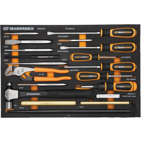 Jeu de tournevis & outils de frappe dans un plateau de rangement en mousse St. Lawrence Industrial & Safety Supply
