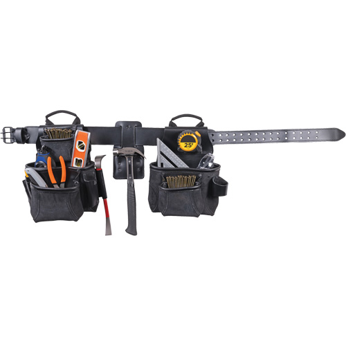 Ensemble de tabliers robustes Phantom 4 morceaux, Cuir, Noir St. Lawrence Industrial & Safety Supply