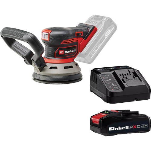 Ponceuse orbitale al&eacute;atoire avec batterie 2,5 Ah PXC et ensemble de d&eacute;part de chargeur, papier sabl&eacute; 5", 18 V, 6000 - 24000 OPM St. Lawrence Industrial & Safety Supply