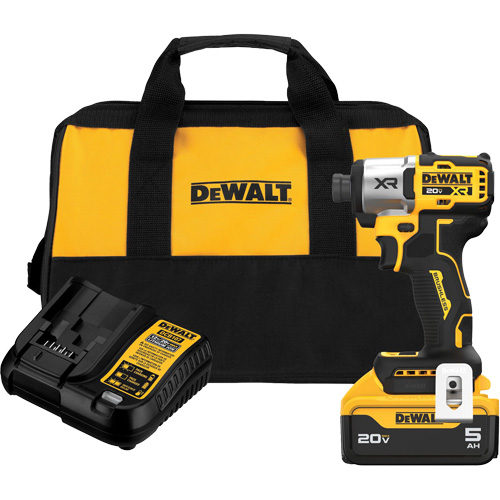 XR&reg; 3-Speed Brushless Cordless Impact Driver Kit, 20 V, 1/4" Socket St. Lawrence Industrial & Safety Supply