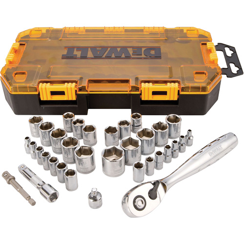 1/4" & 3/8" Drive Socket Set, 34 Pcs St. Lawrence Industrial & Safety Supply