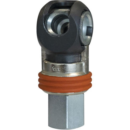 Raccord industriel rapide basculant TOPQUIK SC, Acier nickel&eacute;, 3/8", NPT femelle, 360 PSI St. Lawrence Industrial & Safety Supply