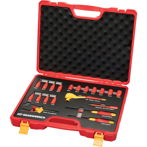 3/8" Drive VDE Insulated Tool Set, 1000 V, 20 Pcs St. Lawrence Industrial & Safety Supply
