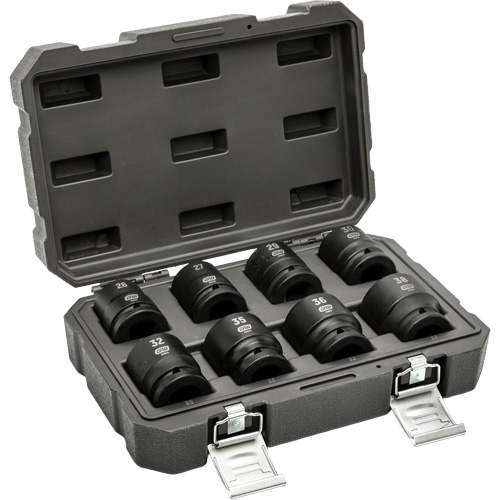 6-Point Metric Socket Set, 8 Pcs, Impact, 3/4" Drive Size St. Lawrence Industrial & Safety Supply