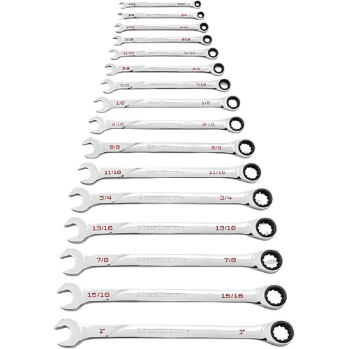 120XP Universal Spline XL SAE Wrench Set, Ratcheting Combination, 16 Pieces, Imperial St. Lawrence Industrial & Safety Supply