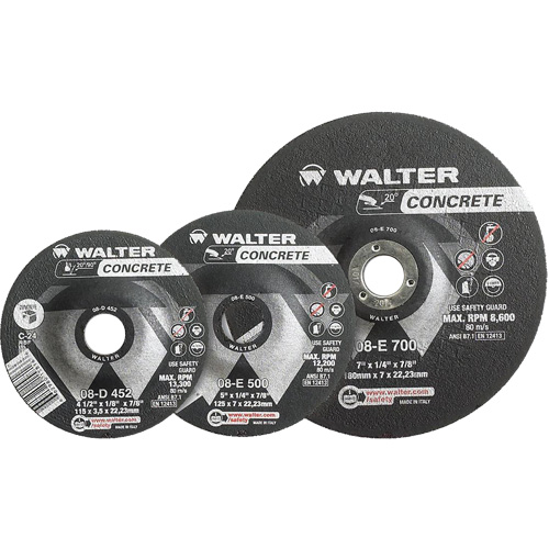 Depressed Centre Grinding Wheels - Concrete Type 27, 4-1/2" x 1/8", 7/8" Arbor, Type 27 St. Lawrence Industrial & Safety Supply