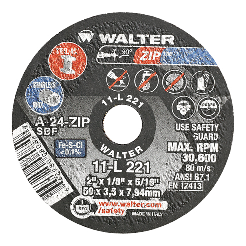 Portable Small Diameter Reinforced Cut-Off Wheels - Zip, 2" x 1/8", 5/16" Arbor, Type 1, Aluminum Oxide, 31000 RPM St. Lawrence Industrial & Safety Supply
