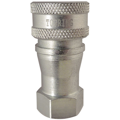 RACCORD HYDRAULIQUE FERMETURE 2 VOIES,3/8NPT,ACI, Laiton/Acier inoxydable St. Lawrence Industrial & Safety Supply
