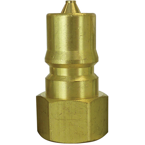 Hydraulic Quick Coupler Plug, 1/8" Dia., Brass St. Lawrence Industrial & Safety Supply