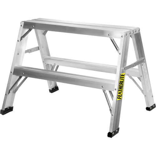 Industrial-Duty Sawhorse, 2' H x 31.9375" W x 23.50" D, 300 lbs. Capacity, Aluminum St. Lawrence Industrial & Safety Supply
