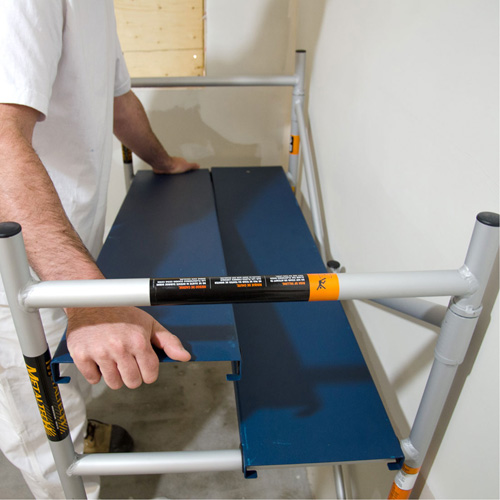 Mobile Work Scaffolding - Mini Scaffoldings, Aluminum Frame, 42" D x 48-1/2" H St. Lawrence Industrial & Safety Supply