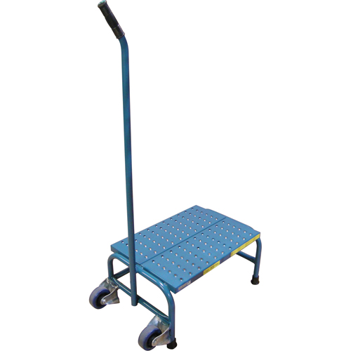 Escabeaux roulants Tilt-N-Roll, 1 marche(s), 16" l x 29" la x 12" h, Capacit&eacute; 300 lb St. Lawrence Industrial & Safety Supply