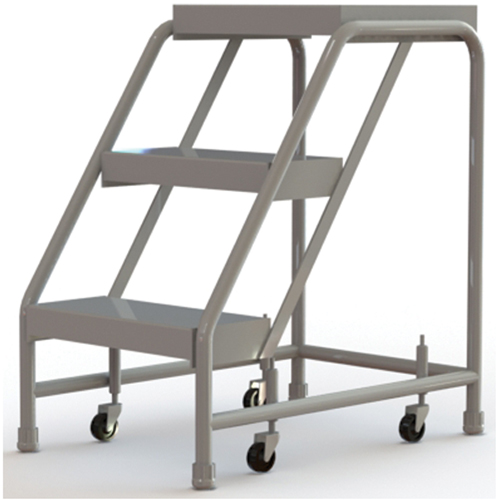 &eacute;chelles roulantes, 3 marches, Largeur de la marche 16", Hauteur de la plateforme 30", Aluminium St. Lawrence Industrial & Safety Supply