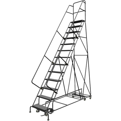 &eacute;chelles roulantes multidirectionnelles, 13 marches, Largeur de la marche 24", Hauteur de la plateforme 130", Acier St. Lawrence Industrial & Safety Supply