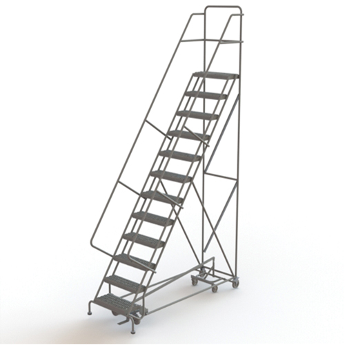 &eacute;chelles roulantes multidirectionnelles, 12 marches, Largeur de la marche 24", Hauteur de la plateforme 120", Acier St. Lawrence Industrial & Safety Supply