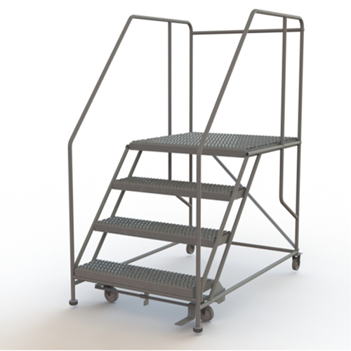 Mobile Work Platform, Steel, 4 Steps, 40" H, 36" D, 36" Step, Serrated St. Lawrence Industrial & Safety Supply