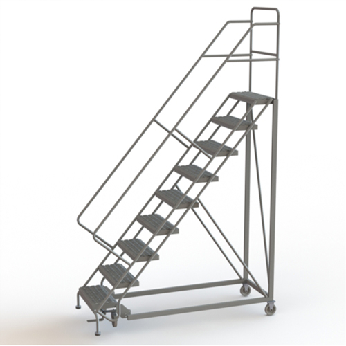 &eacute;chelles en angle de s&eacute;curit&eacute;, 9 marches, Stri&eacute;, Inclinaison 50°, Hauteur 90" St. Lawrence Industrial & Safety Supply