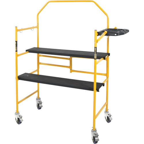 Jobsite Series 4' Safety Rail & Tool Shelf Scaffold Kit, Steel Frame, 49-1/2" D x 57-3/4" H St. Lawrence Industrial & Safety Supply