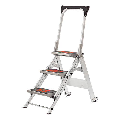 Escabeau de s&eacute;curit&eacute; a/barre & plateau, 2,2', Aluminium, Capacit&eacute; 300 lb, Type 1A St. Lawrence Industrial & Safety Supply