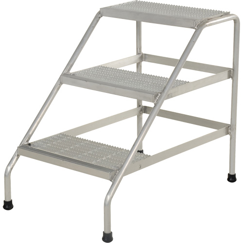 Escabeau en aluminium, 3 marche(s), 22-13/16" la x 34-9/16" lo x 30" h, Capacit&eacute; 500 lb St. Lawrence Industrial & Safety Supply