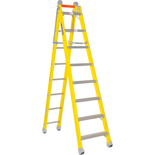 &eacute;chelle et escabeau combin&eacute;s, 13,8', Fibre de verre, 375 lb, CSA calibre 1AA St. Lawrence Industrial & Safety Supply