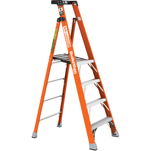Safespace Platform Step Ladder, 4', 300 lbs. Cap. St. Lawrence Industrial & Safety Supply