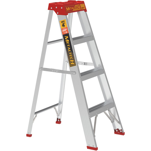 Step Ladder, 4', Aluminum, 200 lbs. Capacity, Type 3 St. Lawrence Industrial & Safety Supply
