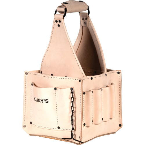 Porte-outils pour &eacute;lectricien et travaux d'entretien, Cuir, 17 pochettes, Beige St. Lawrence Industrial & Safety Supply