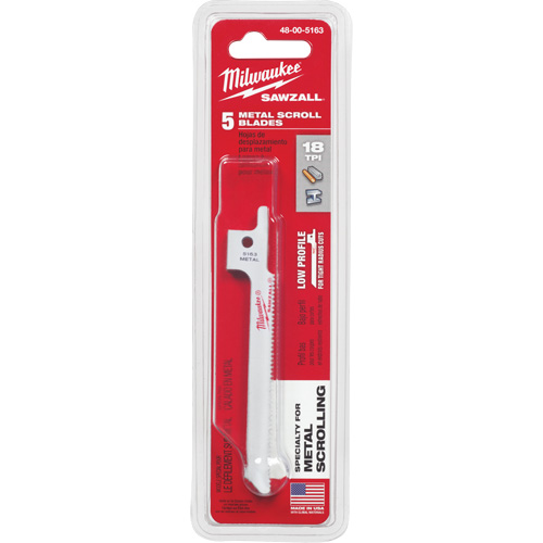 Sawzall&reg; Reciprocating Saw Blade, Bi-Metal, 18 TPI, 3-5/8" L x 5/16" W St. Lawrence Industrial & Safety Supply