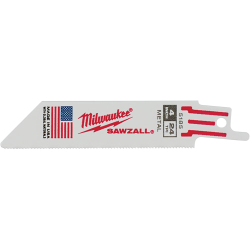 Sawzall&reg; Reciprocating Saw Blades, Bi-Metal, 24 TPI, 4" L x 3/4" W St. Lawrence Industrial & Safety Supply