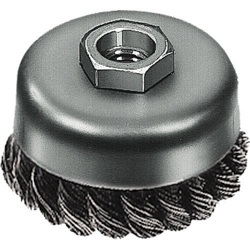 Brosse boisseau &agrave; fil nou&eacute;, 3" dia. x 5/8"-11 arbre St. Lawrence Industrial & Safety Supply