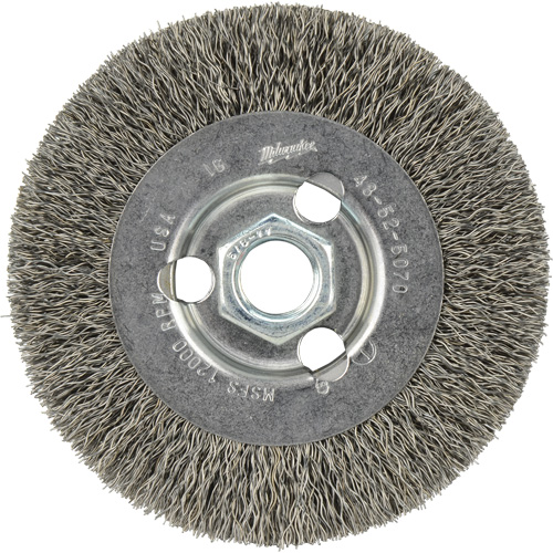 Crimped Wire Wheel, 4" Dia., 0.12" Fill, 5/8"-11 Arbor St. Lawrence Industrial & Safety Supply