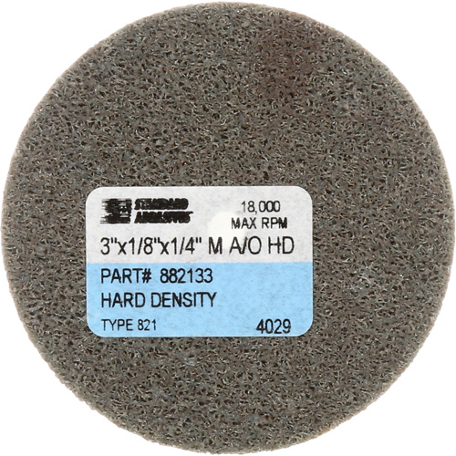 Standard Abrasives Unitized Wheel, 3" x 1/4", 1/4" Arbor, Fine Grit, Aluminum Oxide St. Lawrence Industrial & Safety Supply