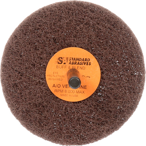 Standard Abrasives Buff & Blend Wheel, 3" Dia. x 1" W, 1/4" Arbor, Aluminum Oxide St. Lawrence Industrial & Safety Supply