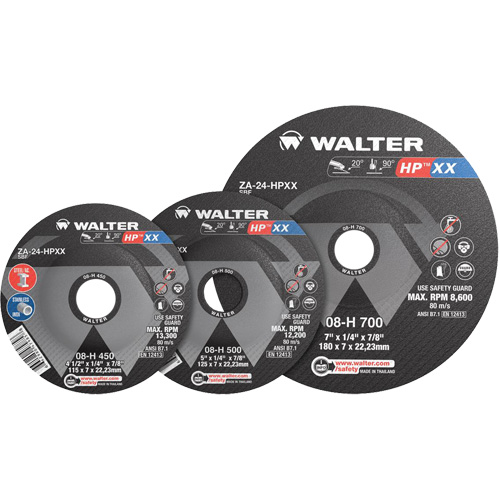 Meule HP XX, 4-1/2" x 1/4", Arbre 7/8", Type 27S St. Lawrence Industrial & Safety Supply