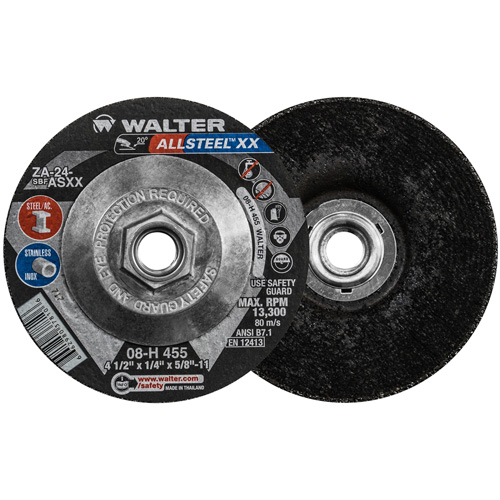 HP XX Grinding Wheel, 4-1/2" x 1/4", 5/8"-11 Arbor, Aluminum Oxide, Type 27 St. Lawrence Industrial & Safety Supply