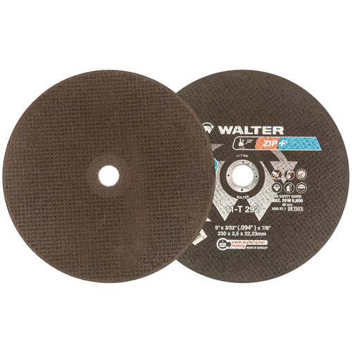 Zip+Xtra Heavy-Duty Cut-Off Wheel, 9" x 3/32", 7/8" Arbor, Type 1, Aluminum Oxide, 6600 RPM St. Lawrence Industrial & Safety Supply