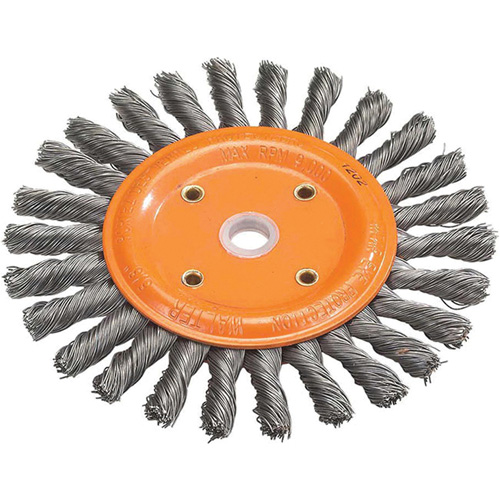 Knot-Twisted Wire Bench Wheel, 6" Dia., 0.0118" Fill, 5/8" Arbor, Steel St. Lawrence Industrial & Safety Supply