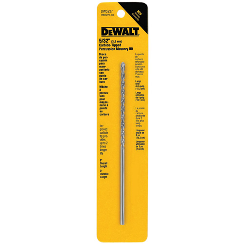 Foret &agrave; 4 cannelures pour marteau &agrave; percussion, 5/32", Tige 3 m&eacute;plats, Carbure St. Lawrence Industrial & Safety Supply
