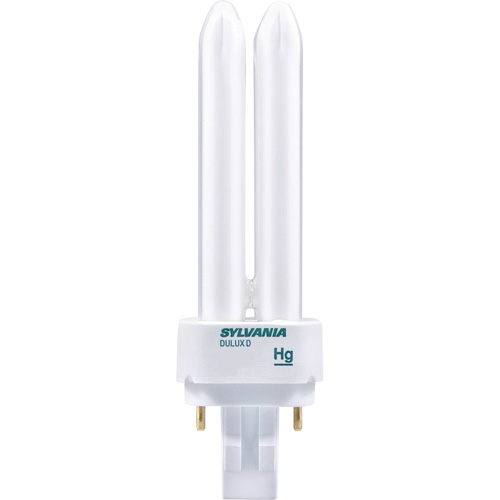 Dulux&reg; D Preheat Double-Tube Compact Fluorescent Lamp, D (T4), 26 W, 4100 K, G24Q-3 Base, 10000 hrs. St. Lawrence Industrial & Safety Supply