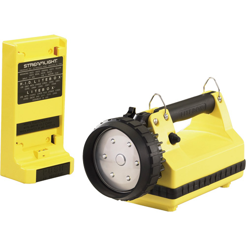 Lanterne avec syst&egrave;me de montage pour v&eacute;hicule E-Flood LiteBox, DEL, 615 lumens, 8 hres de fonctionnement, piles Rechargeable, Compris St. Lawrence Industrial & Safety Supply
