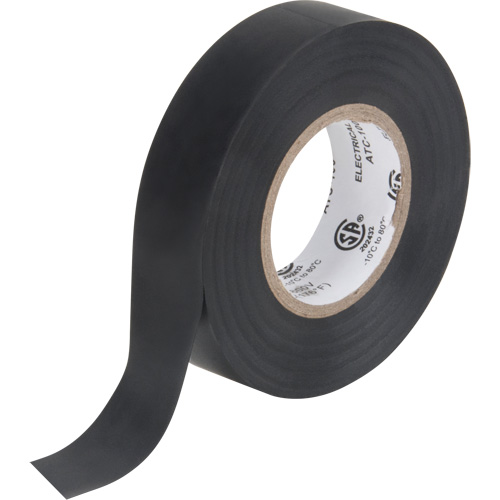 Electrical Tape, 19 mm (3/4") x 18 M (60'), Black, 7 mils St. Lawrence Industrial & Safety Supply