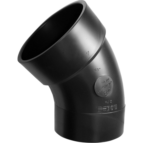 Raccord sanitaire en coude m&acirc;le-femelle 45°, Chantepleure x noeud, Plastique, 2" St. Lawrence Industrial & Safety Supply