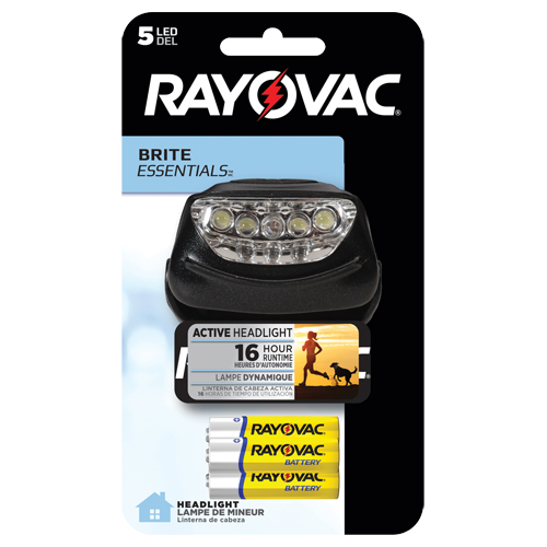 Brite Essentials Headlight, LED, 14 Lumens, 16 Hrs. Run Time, AAA Batteries St. Lawrence Industrial & Safety Supply