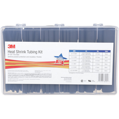 Heat Shrink Tubing, Thin Wall, 6", 1" (2.54cm) - 0.1875" (0.48cm) St. Lawrence Industrial & Safety Supply