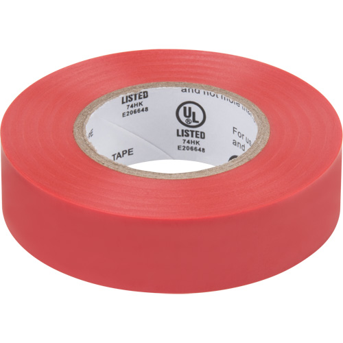 Electrical Tape, 19 mm (3/4") x 18 M (60'), Red, 7 mils St. Lawrence Industrial & Safety Supply