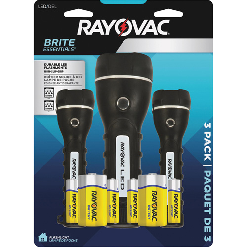 Brite Essentials Flashlight Pack, LED, 40/26 Lumens, D/AA Batteries St. Lawrence Industrial & Safety Supply