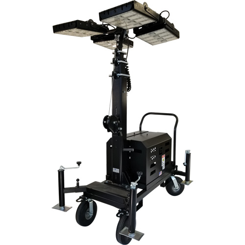 Beacon LED Four-Light Tower, Diesel/Electric, 800 Watts, 120000 Lumens, 17' High St. Lawrence Industrial & Safety Supply
